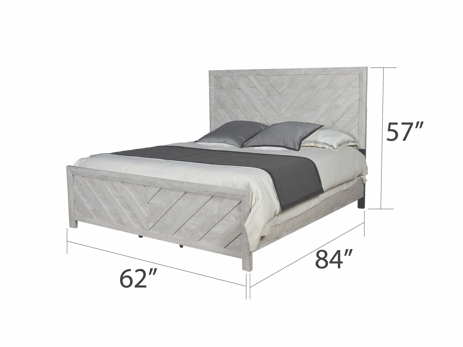 Denver Modern Style Queen Bed Made with Wood in Natural (CA Inventory)