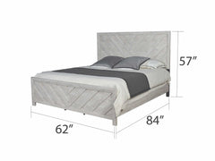 Denver Modern Style Queen Bed Made with Wood in Natural (CA Inventory)