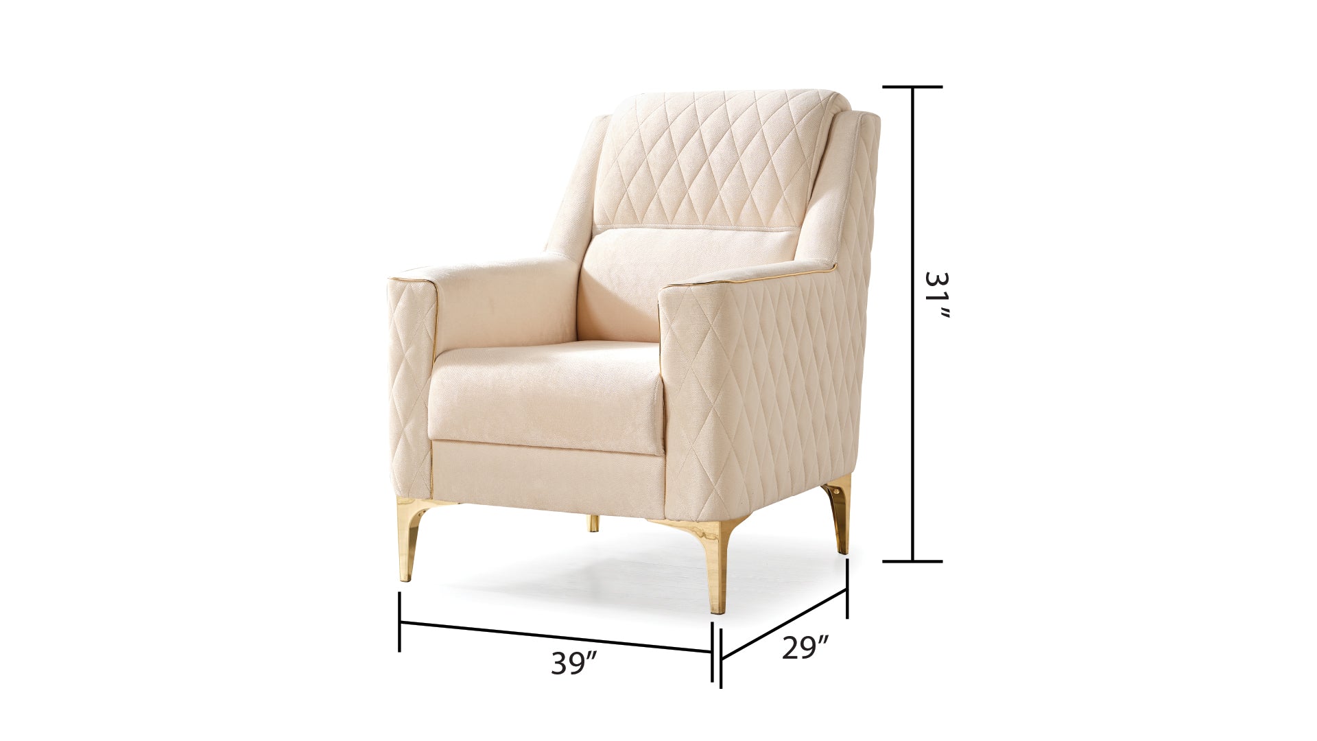 Luna Modern Style Chair in Ivory      same as G150109226  (NJ inventory)