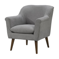 Savona 31.5"W Steel Gray Woven Fabric Oversized Armchair