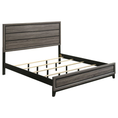 Carina Grey Oak and Black 5-piece Eastern King Panel Bedroom Set