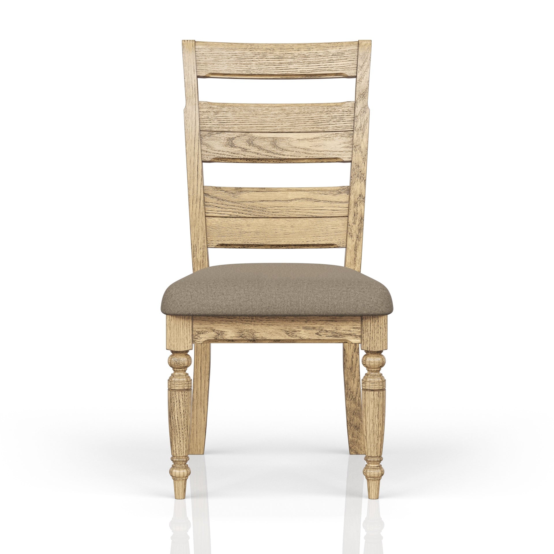 Ladder Back Side Chair - Caramel Finish (Set of 2)