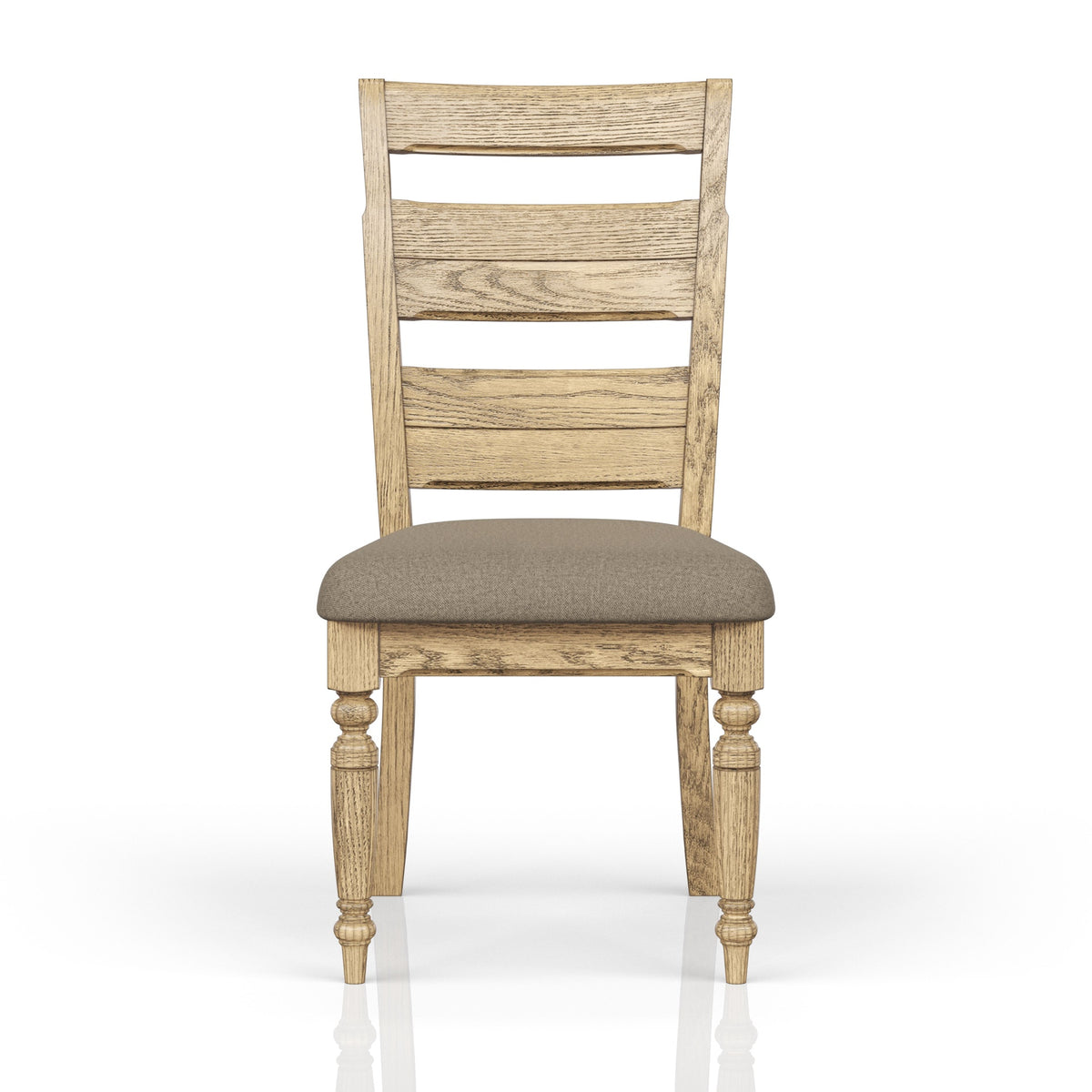 Ladder Back Side Chair - Caramel Finish (Set of 2)