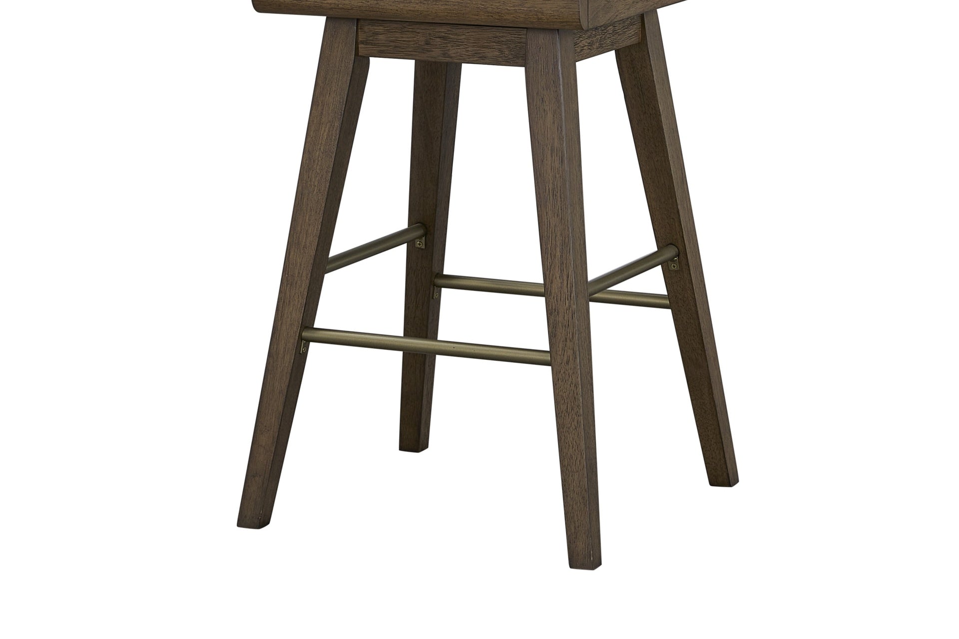 Latte Leather Swivel Bar Stool (Set of 2)