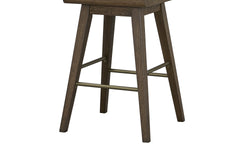 Latte Leather Swivel Bar Stool (Set of 2)