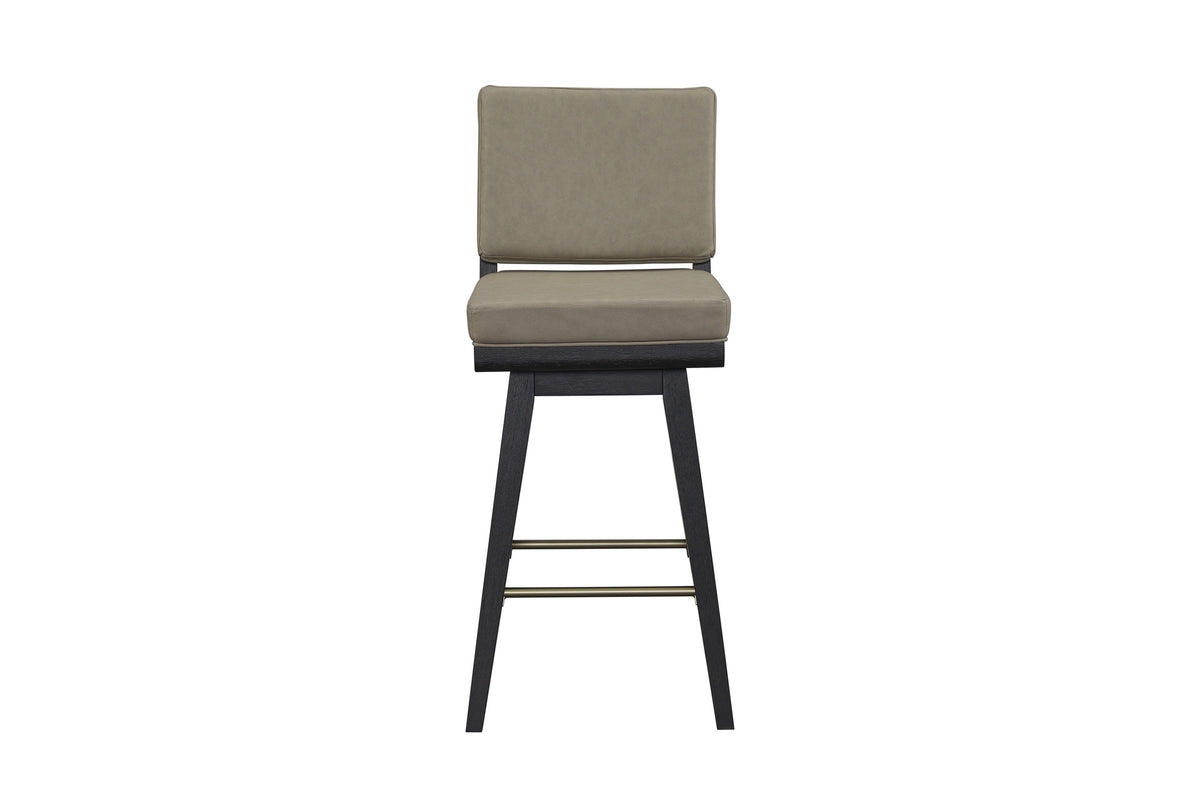 Peppercorn Leather Swivel Bar Stool (Set of 2)