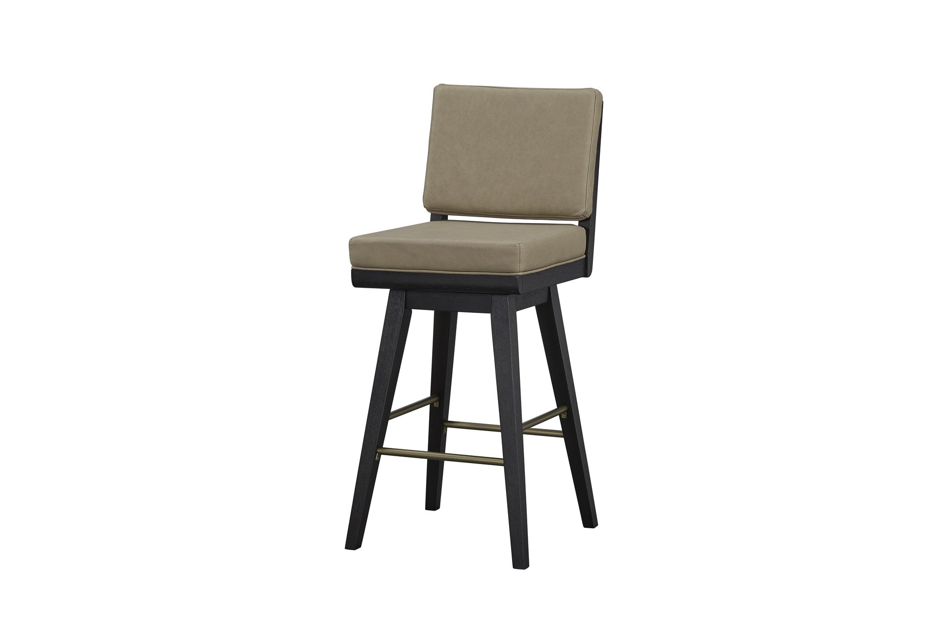 Peppercorn Leather Swivel Bar Stool (Set of 2)