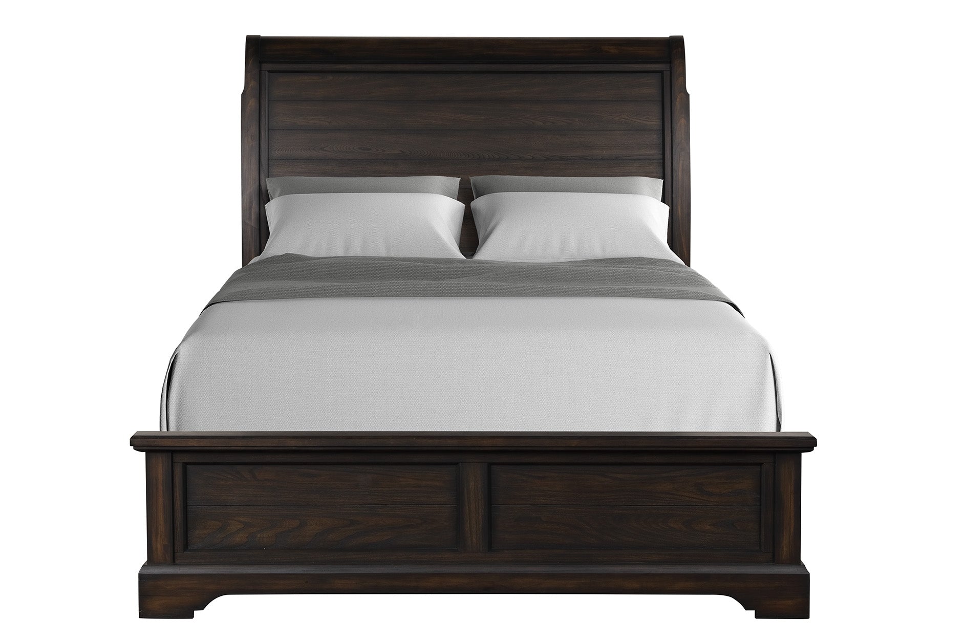 Queen Sleigh Bed with dresser mirror chest and nightstand