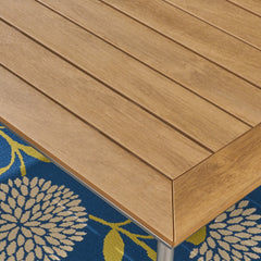 LEEDS DINING TABLE WITH FAUX  WOOD TOP
