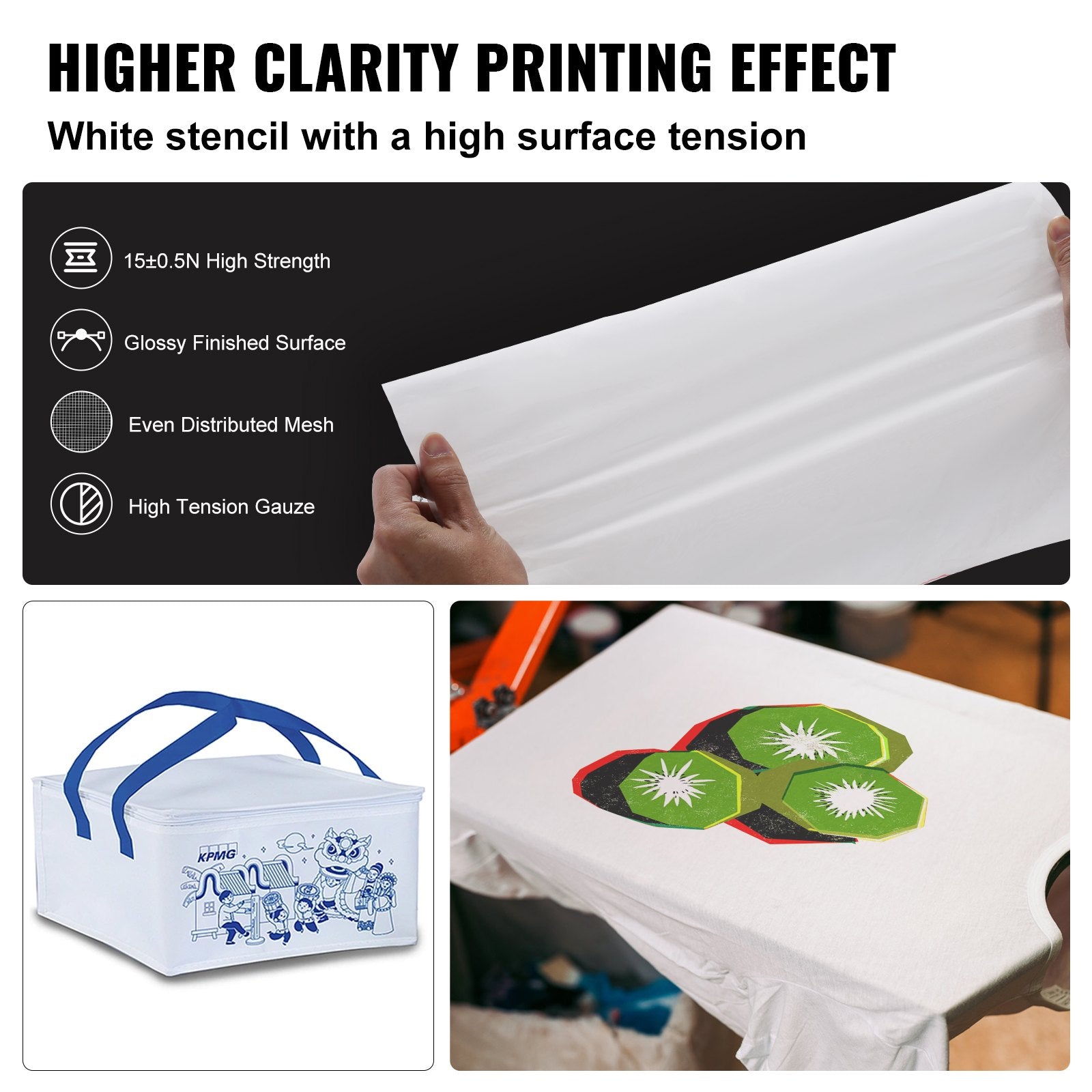 Screen Printing Kit, 4 Pieces Aluminum Silk Screen Printing Frames, 20x20inch Silk Screen Printing Frame with 110 Count Mesh, High Tension Nylon Mesh and Sealing Tape for T-shirts DIY Printing