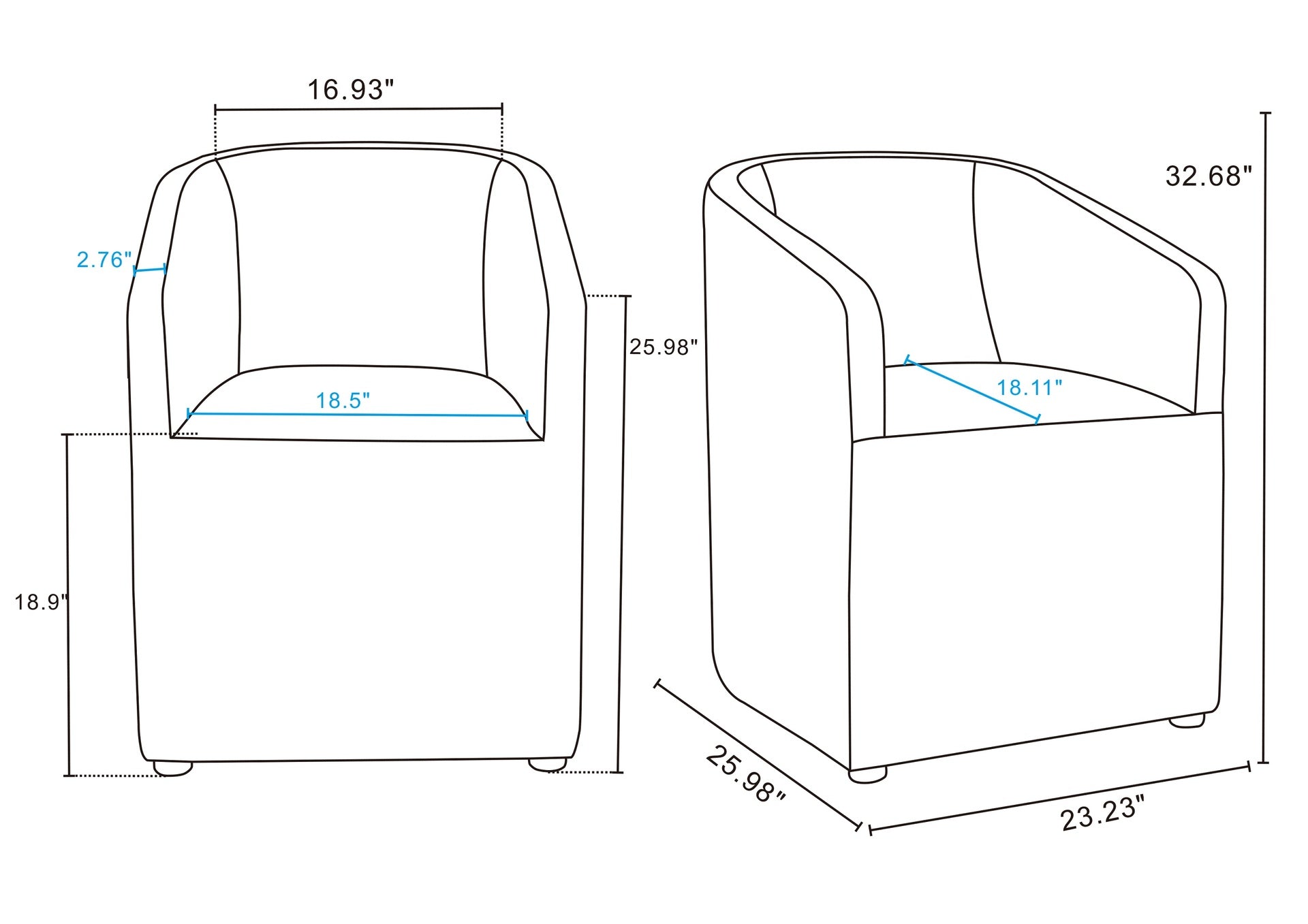 Armchair in White
