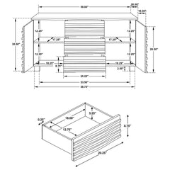 Monette Black 3-drawer Server