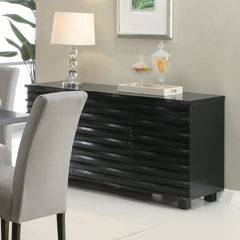 Monette Black 3-drawer Server