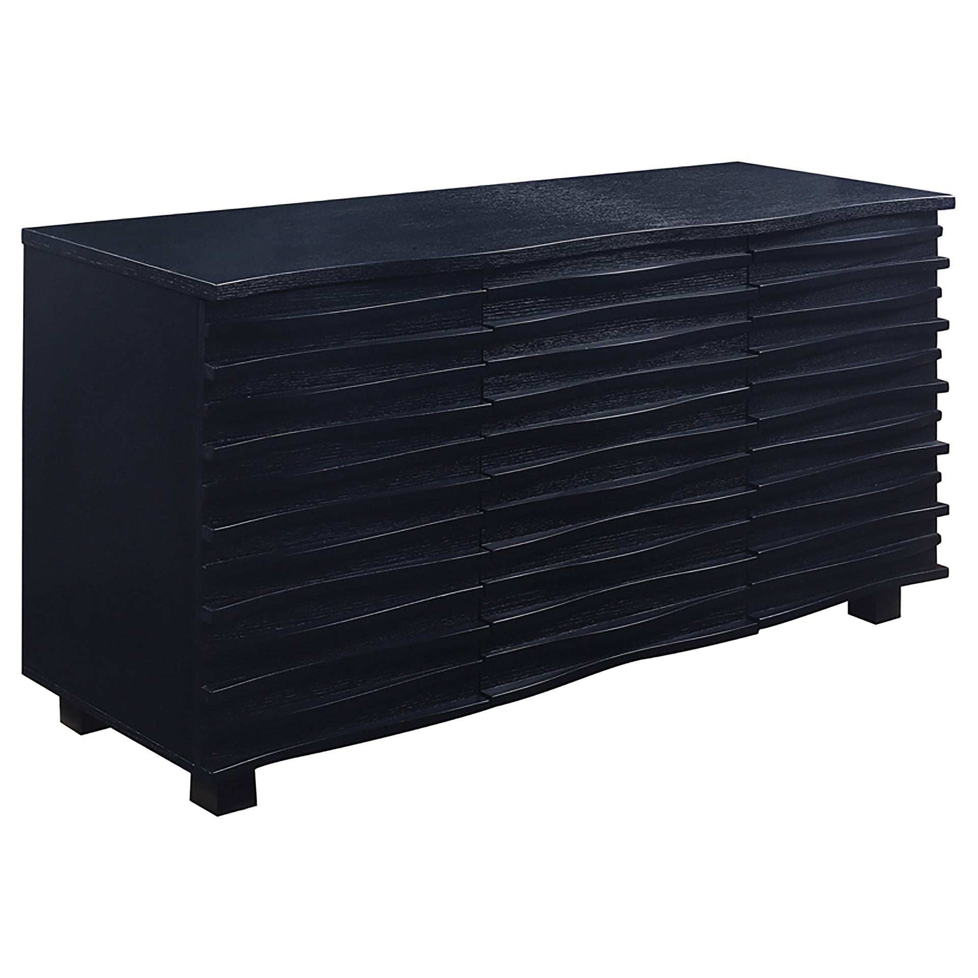 Monette Black 3-drawer Server