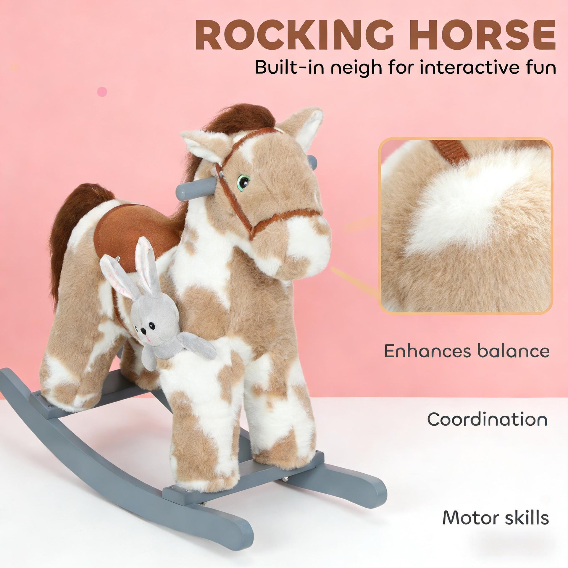 Kids Plush Horse Rocker,Rocking Horse