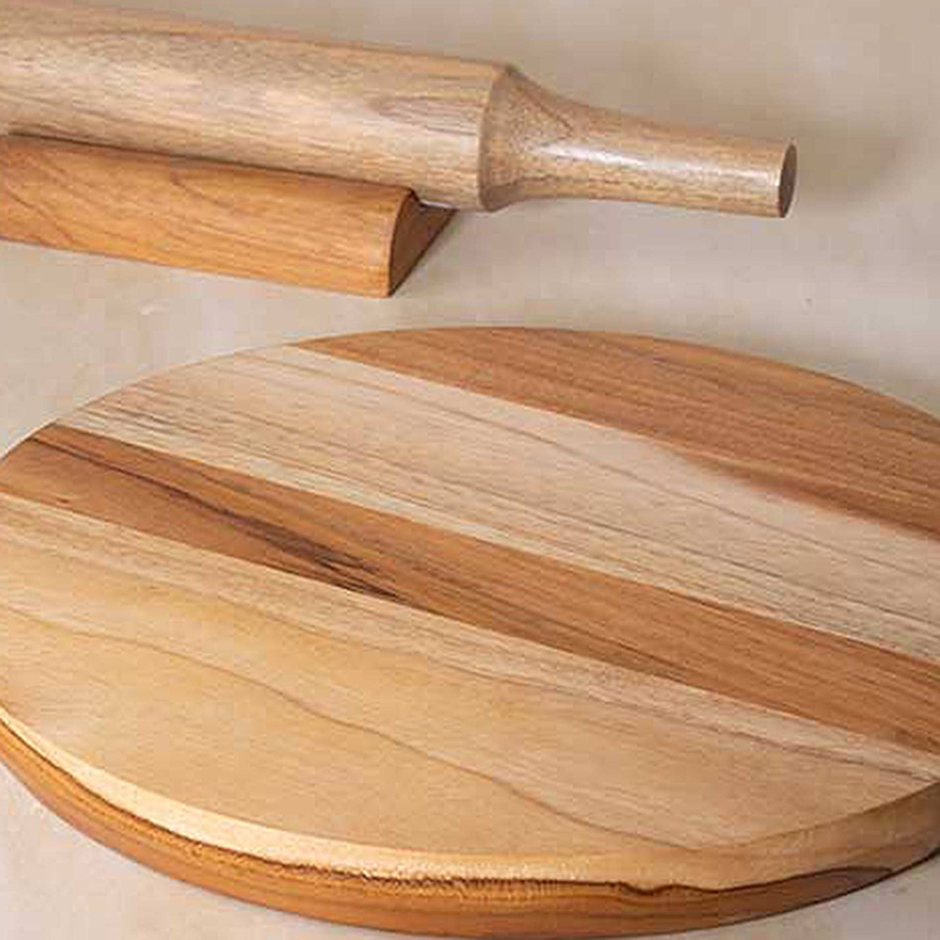 Teak Wood Chakla Belan with Stand Set