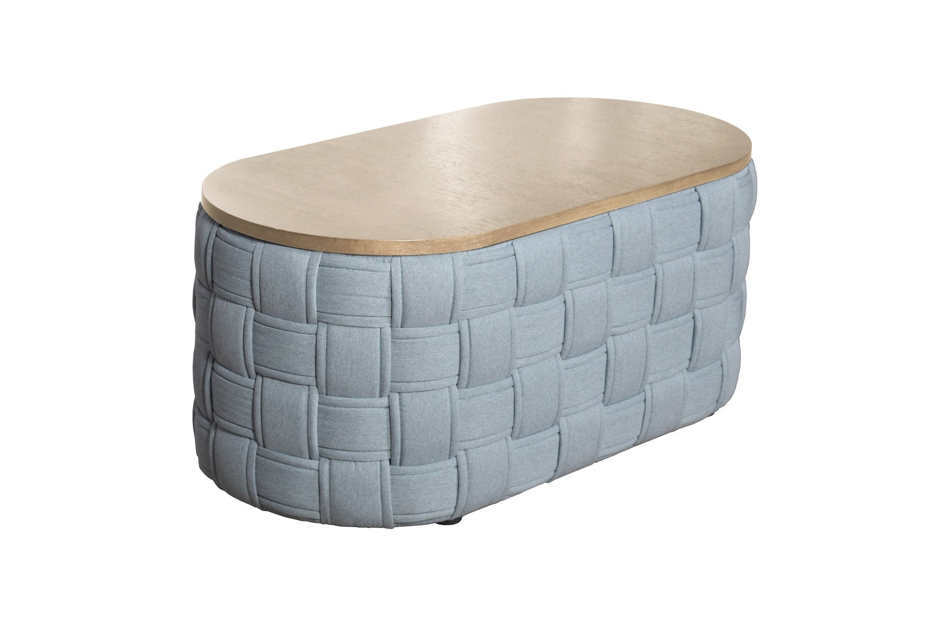 Saree Light Teal Chenille Coffee Table