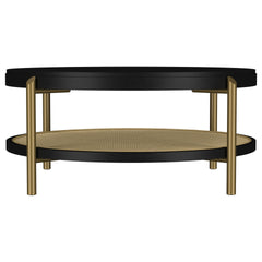 Benson Black 2-piece Round Coffee and End Table Set