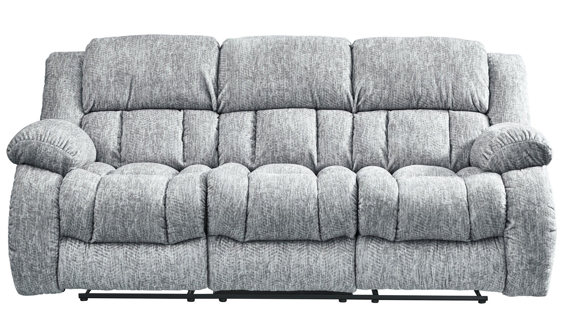 STONIC GREY RECLINING SOFA and LOVESEAT