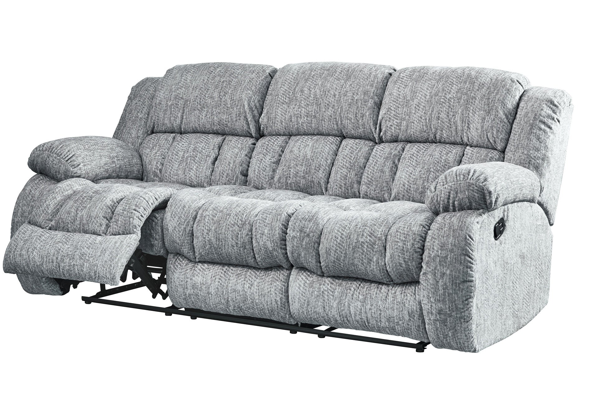 STONIC GREY RECLINING SOFA and LOVESEAT