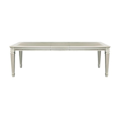 Modern Glam Design 1pc Dining Table with Extension Leaf Silver Finish Acrylic Inset Framing Dining Room Furniture