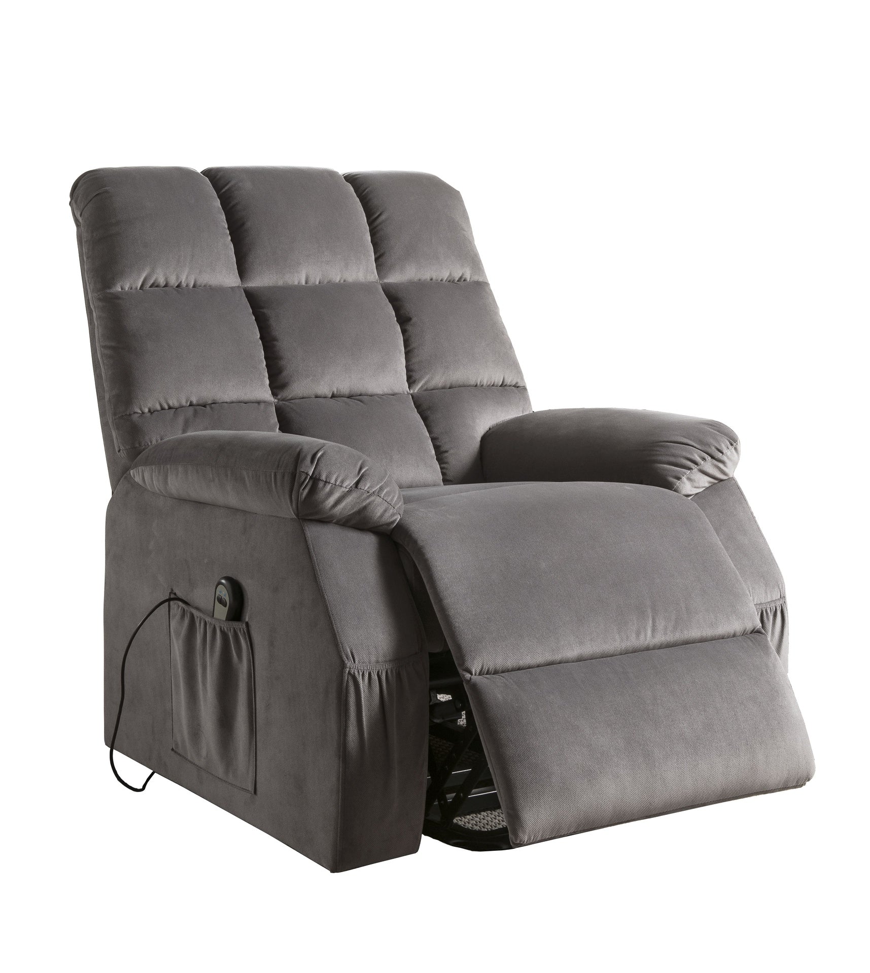 Grey Power Lift Recliner with Massage