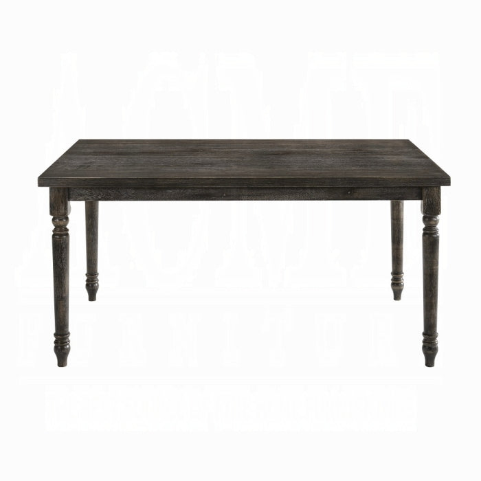 Weathered Grey Dining Table with Rectangular Top