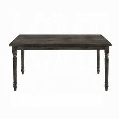 Weathered Grey Dining Table with Rectangular Top