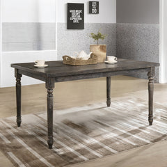Weathered Grey Dining Table with Rectangular Top