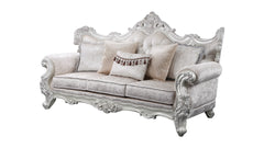 Melrose Traditional style Sofa in champagne and silver brush finish made with wood