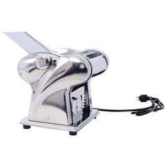 Electric Pasta Maker Noodle Maker Pasta Making Machine Dough Roller Cutter Thickness Adjustable Stainless Steel US 110V 135w 2 Blades Type 1.5mm round noodle+4mm flat noodle