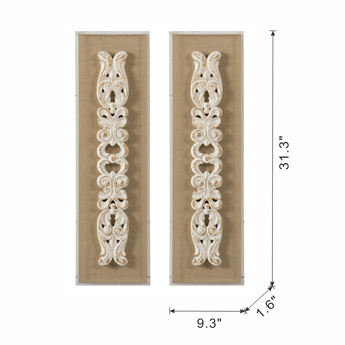 S/2 9.3x1.6x31.3" Wall Art, Wall Décor for Living Room Dining Room Bedroom Office Entryway