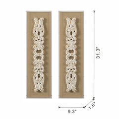 S/2 9.3x1.6x31.3" Wall Art, Wall Décor for Living Room Dining Room Bedroom Office Entryway