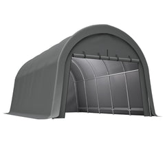 Heavy-Duty 12x20 FT Carport Canopy, Commercial-Grade Steel Frame Portable Garage, Wind and Snow Resistant, Waterproof Outdoor Storage Shed for Trucks, Cars, Boats, Equipment