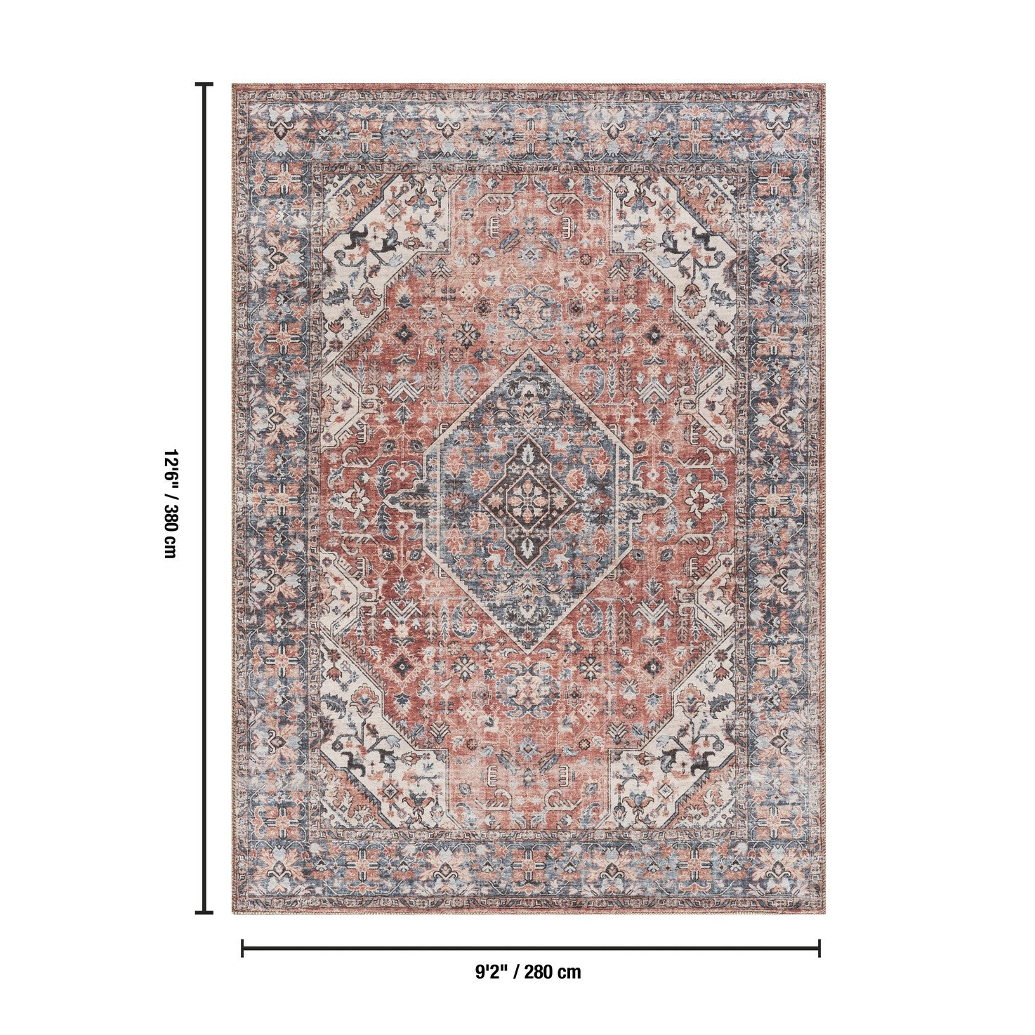 Majestic GC_RYL1009 Rose 9 ft. 2 in. x 12 ft. 6 in. Area Rug