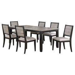 Centera Grey and Black 7-piece Dining Table Set