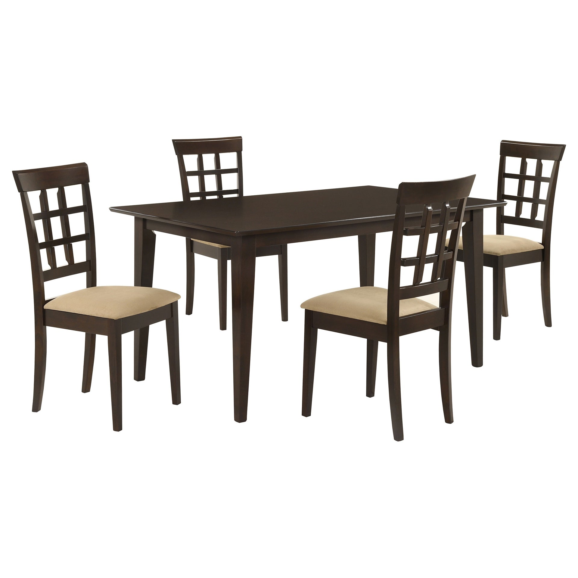 Henin Cappuccino and Beige 5-piece Dining Set