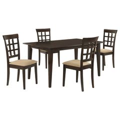 Henin Cappuccino and Beige 5-piece Dining Set