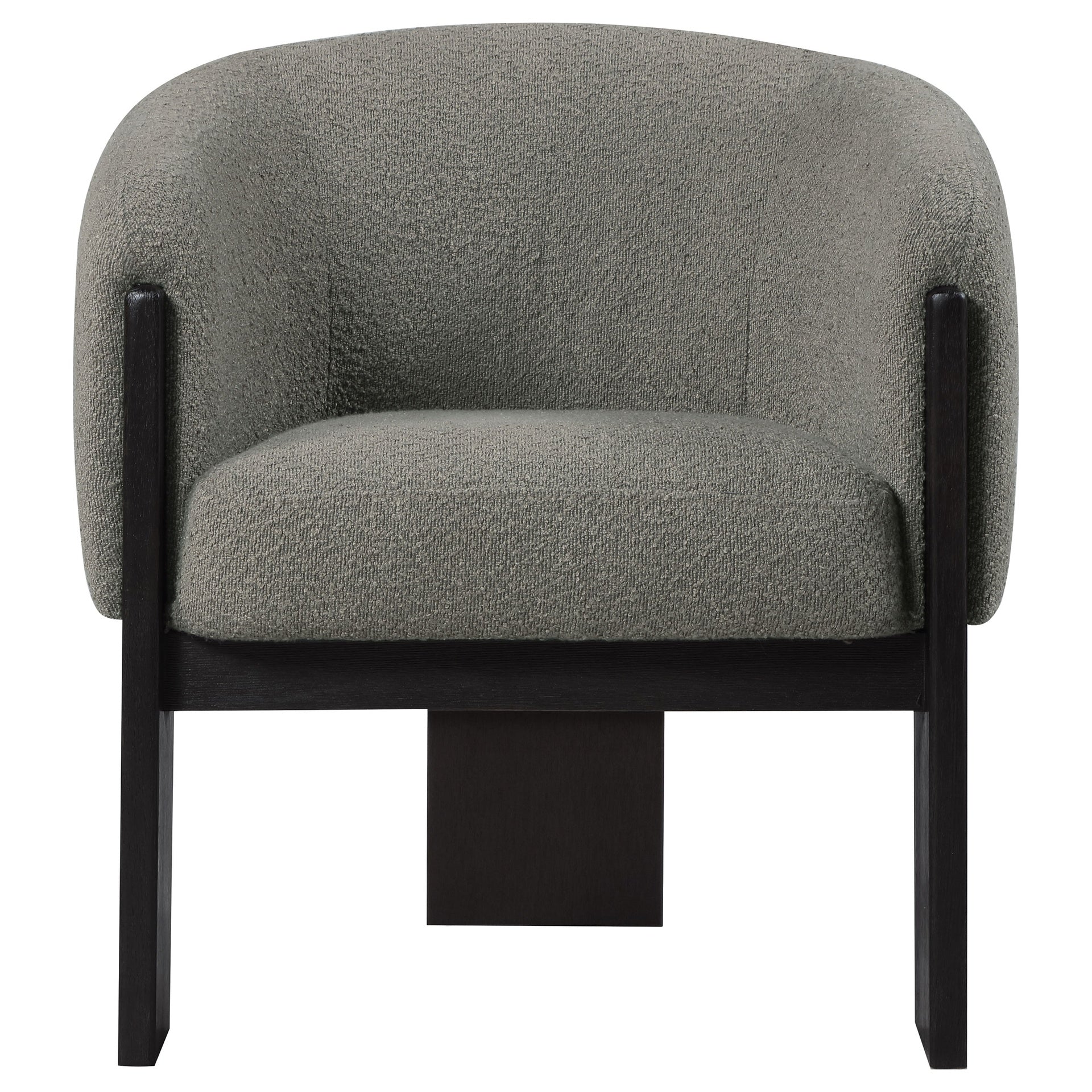 Maciel Brown Upholstered Barrel Back Accent Chair