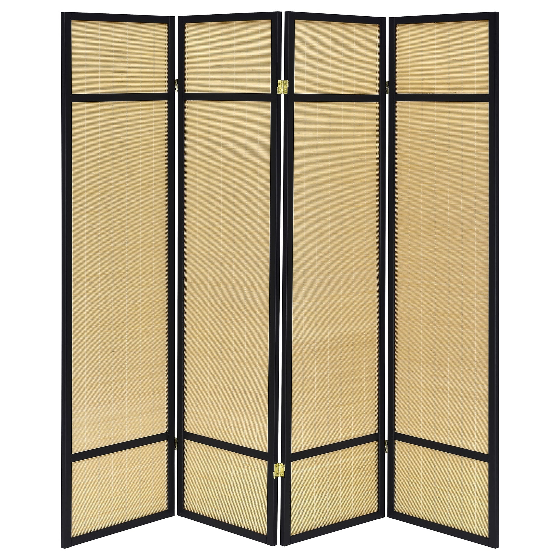 Sensei Natural 4-panel Bamboo Room Divider Folding Screen
