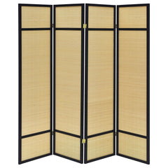 Sensei Natural 4-panel Bamboo Room Divider Folding Screen