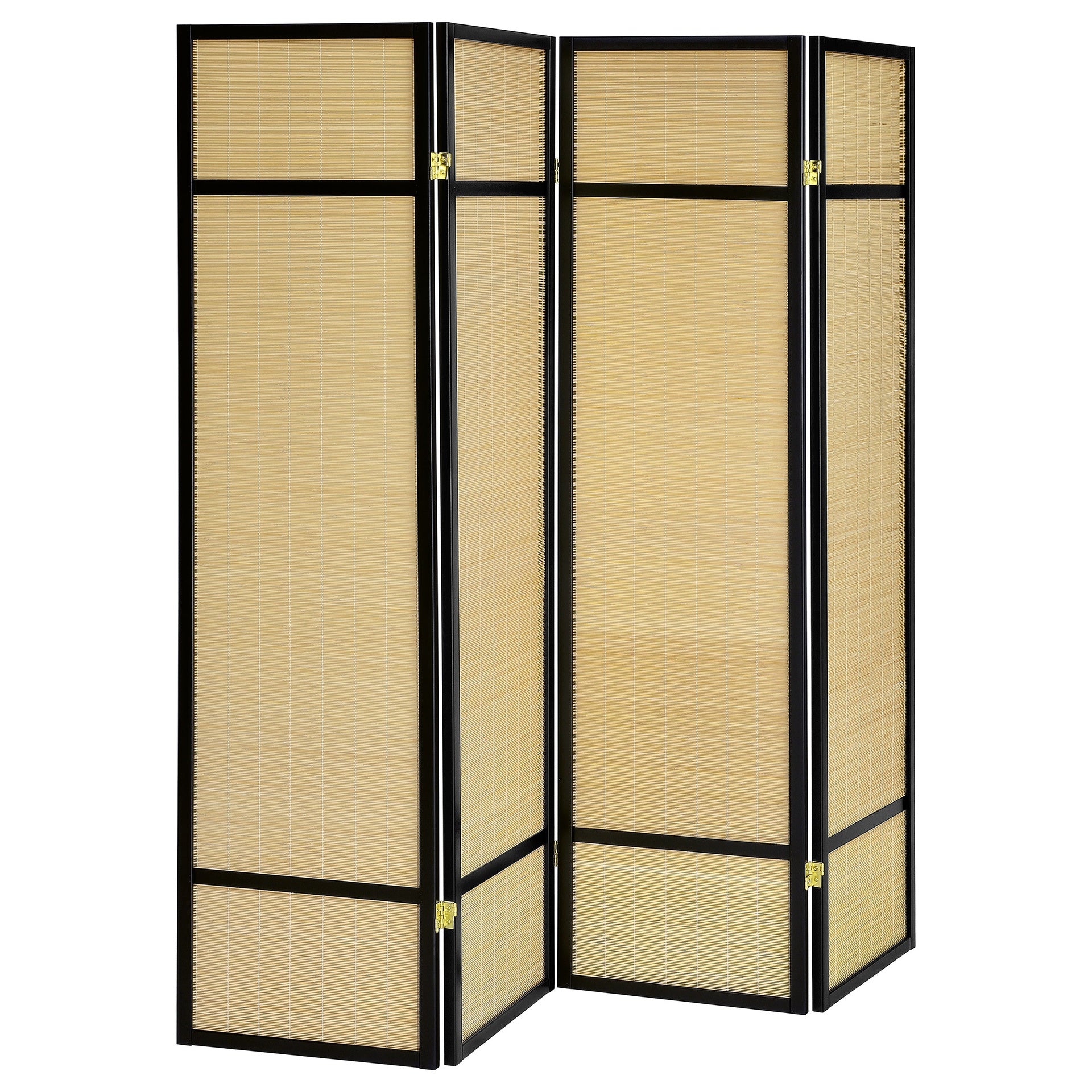 Sensei Natural 4-panel Bamboo Room Divider Folding Screen