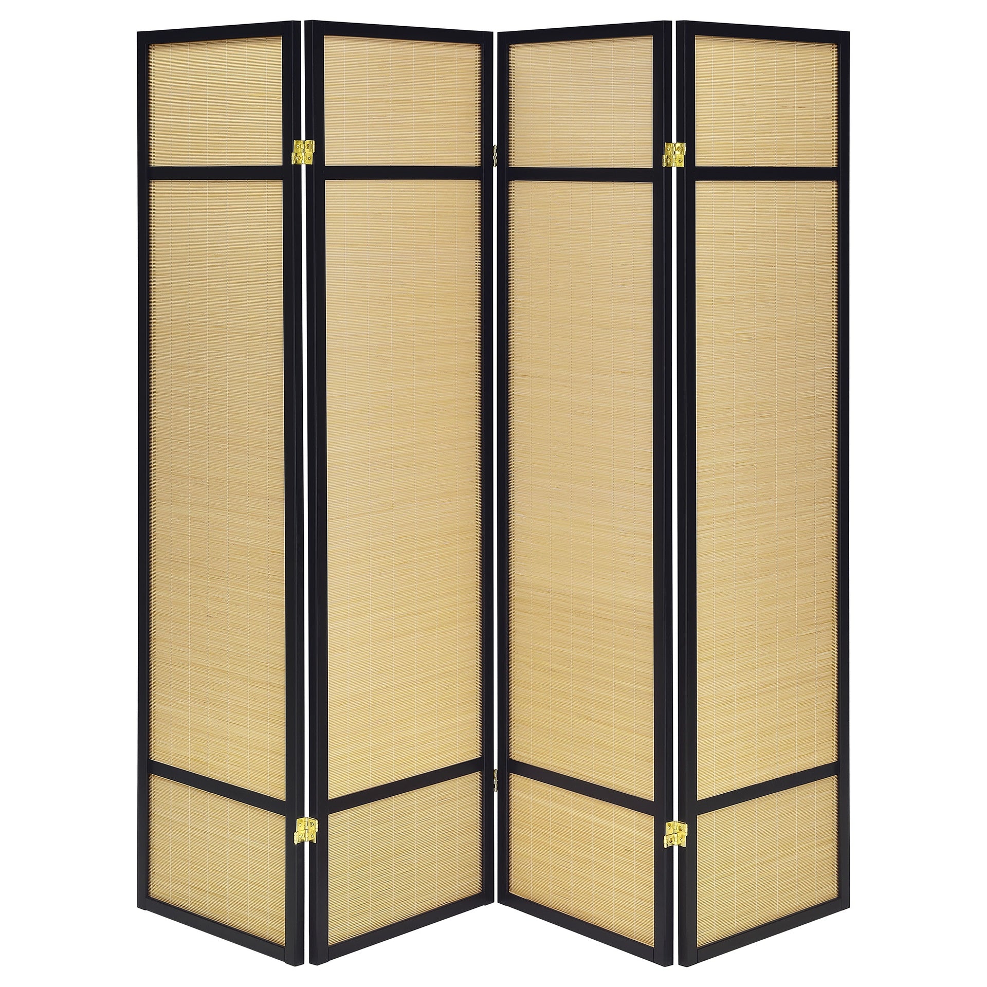 Sensei Natural 4-panel Bamboo Room Divider Folding Screen