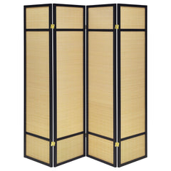 Sensei Natural 4-panel Bamboo Room Divider Folding Screen