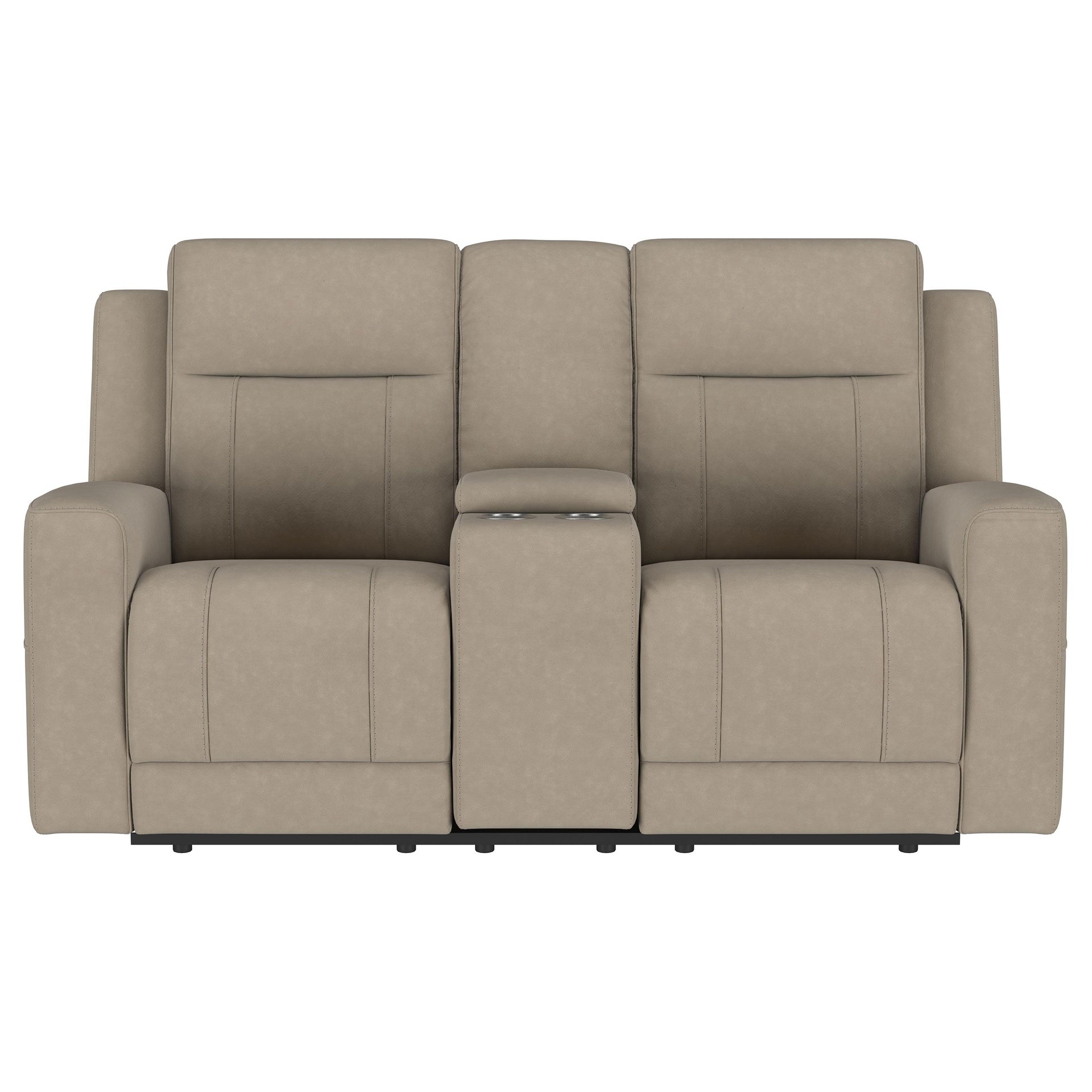 Slater Taupe Upholstered Reclining Loveseat
