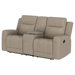 Slater Taupe Upholstered Reclining Loveseat
