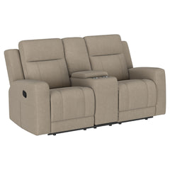 Slater Taupe Upholstered Reclining Loveseat