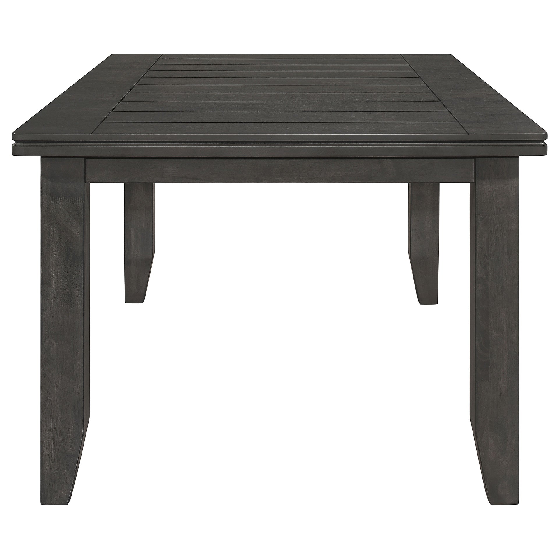 Dexter Dark Grey Rectangular Plank Top Dining Table