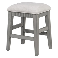 TREXM 4-Piece Dining Table Set for 3, Retro Kitchen Table and Chairs Set with 3 Storage Drawers, Ideal for Small Spaces (Light Grey)