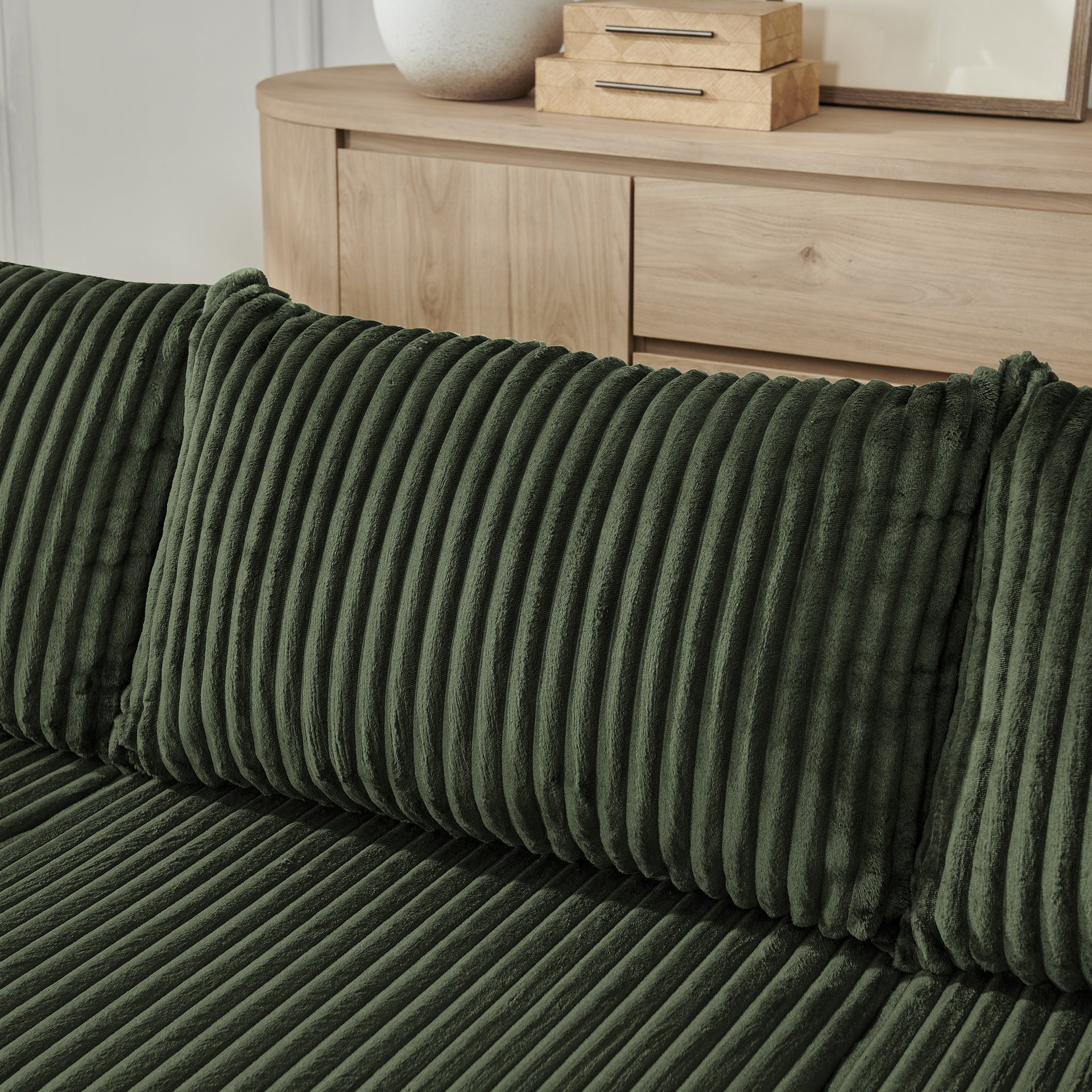 Compact modular sectional,Compressed Corduroy Sofa with Modern Minimalist Style, Ultra-Comfy Compression Modular Sofa with Space-Saving Efficient Design-Green